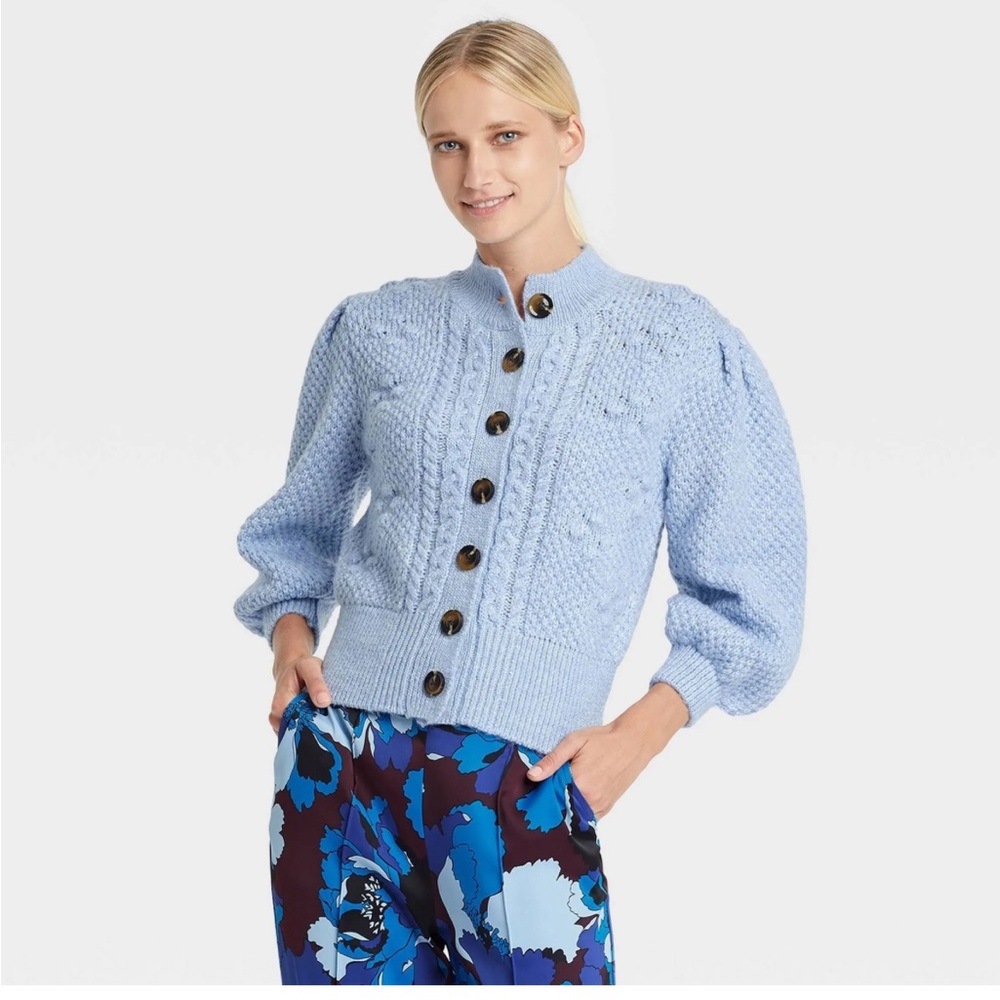 NWT Who What Wear Heathered Blue Women's Cardigan
